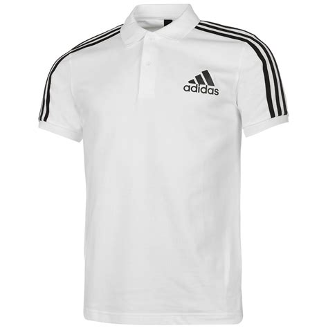 adidas poloshirts heren 3 stripes kleur wit|Witte adidas T.